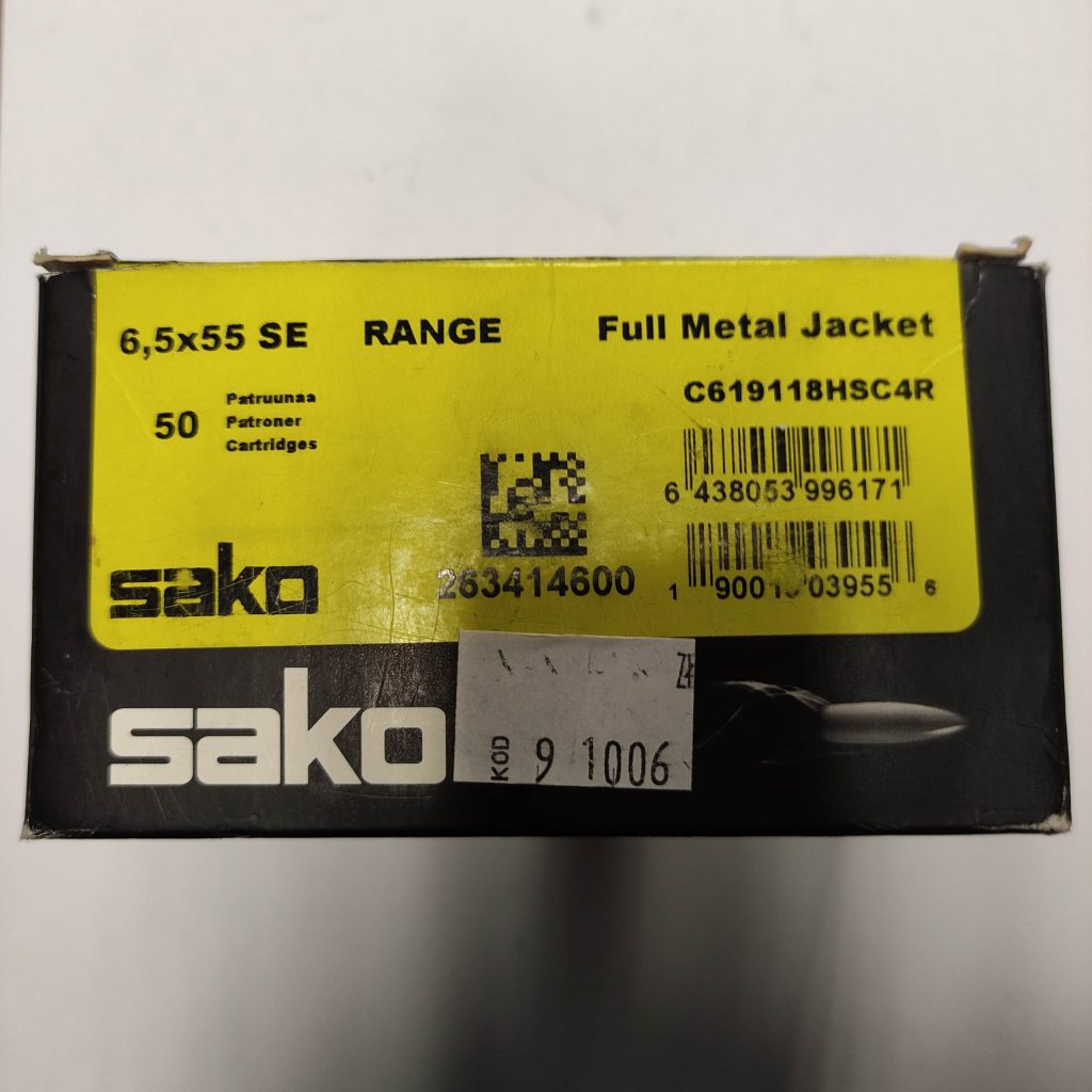6,5x55 SE Sako Range FMJ