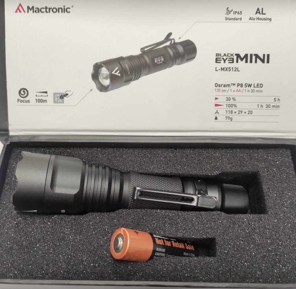 Latarka Mactronic Black EYE MINI MX512L