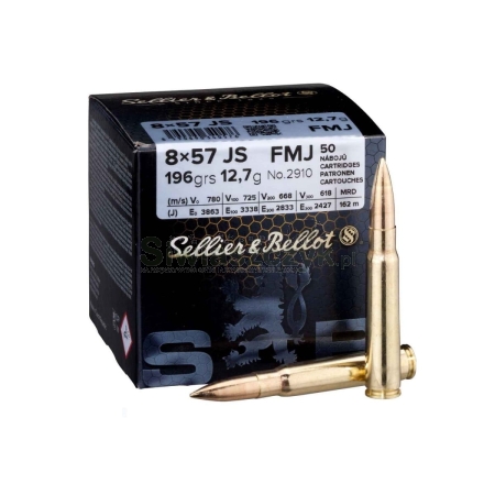 8x57 JS FMJ 12,7g S&B